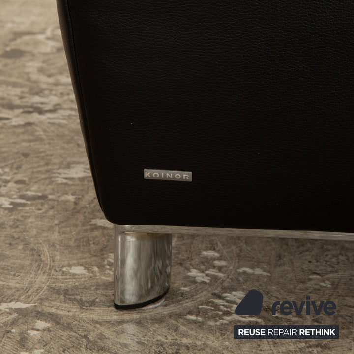 Koinor Volare Leder Hocker Schwarz