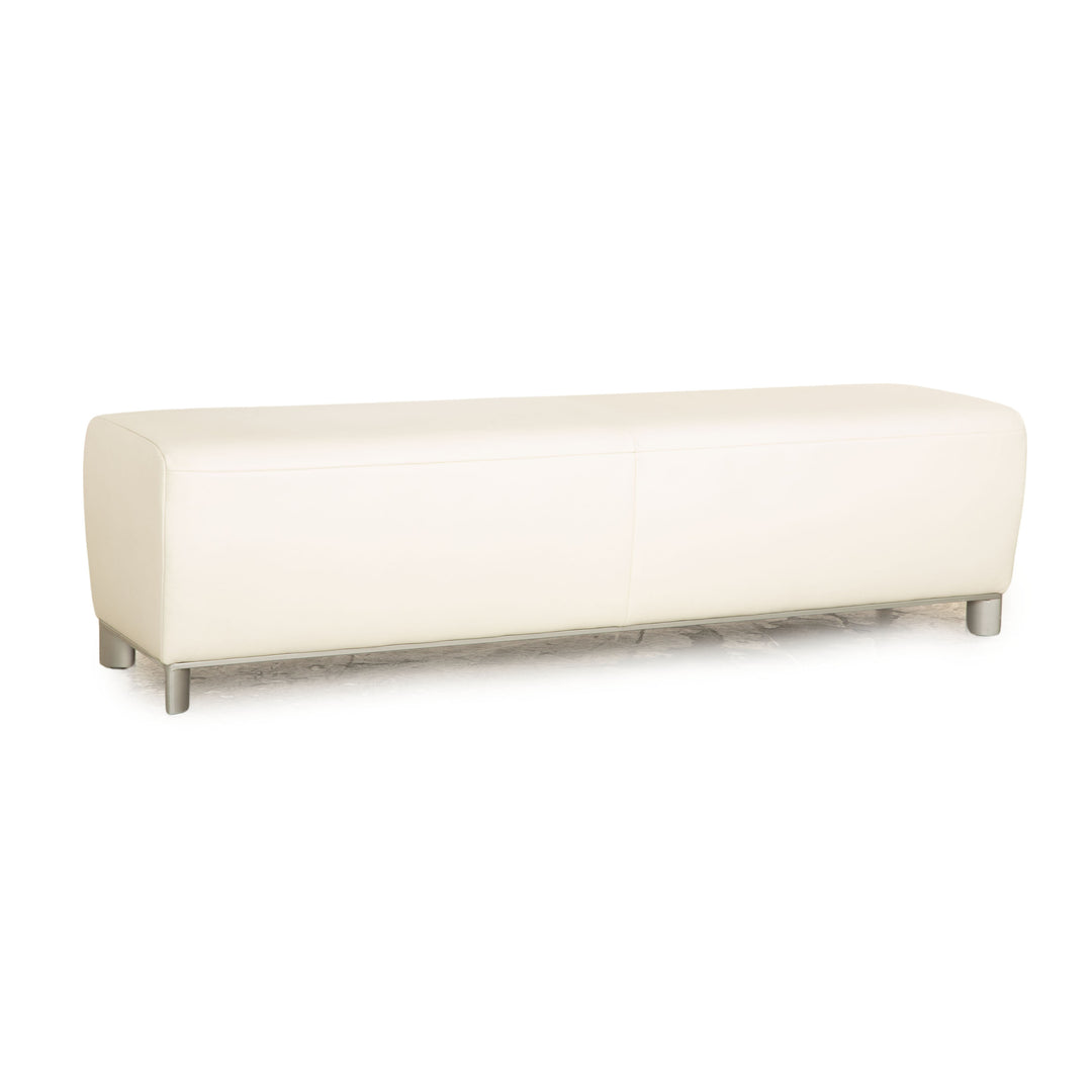 Koinor Volare Tabouret en Cuir Blanc