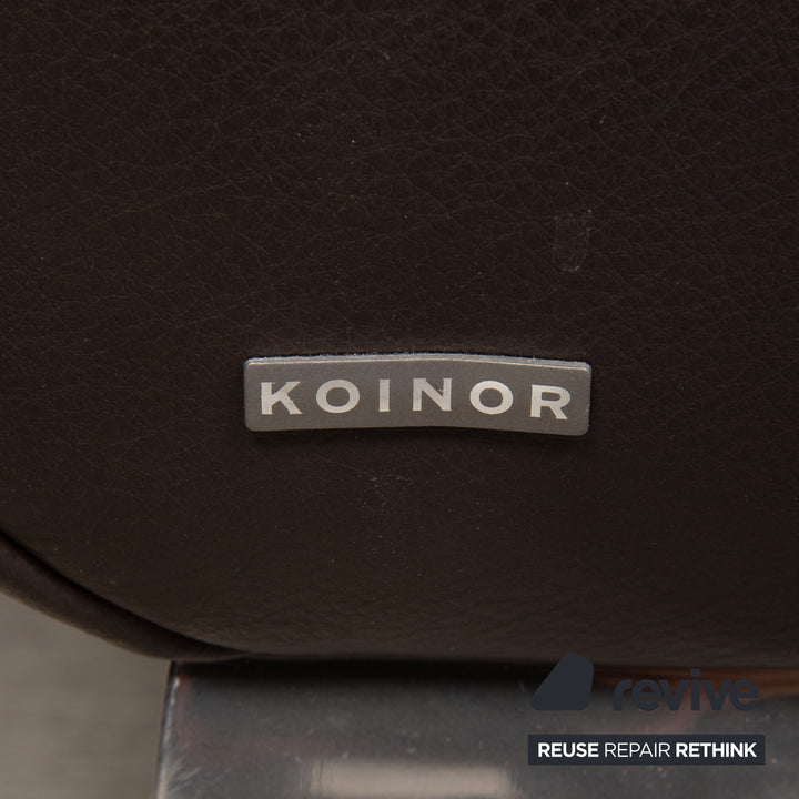 Koinor Volare canapé en cuir marron foncé canapé d'angle fonction canapé