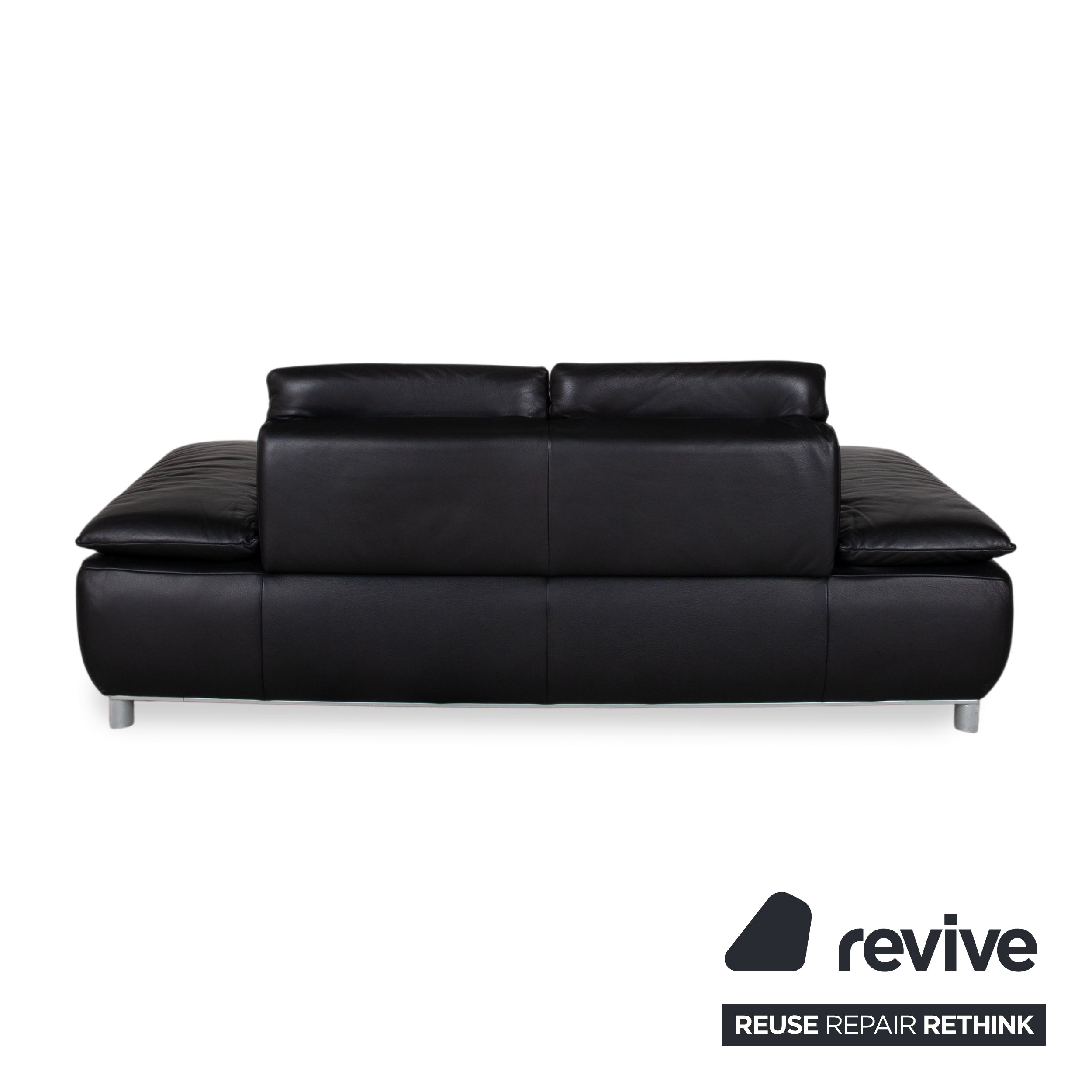 Koinor Volare Zweisitzer Leder Sofa Schwarz Couch manuelle Funktion