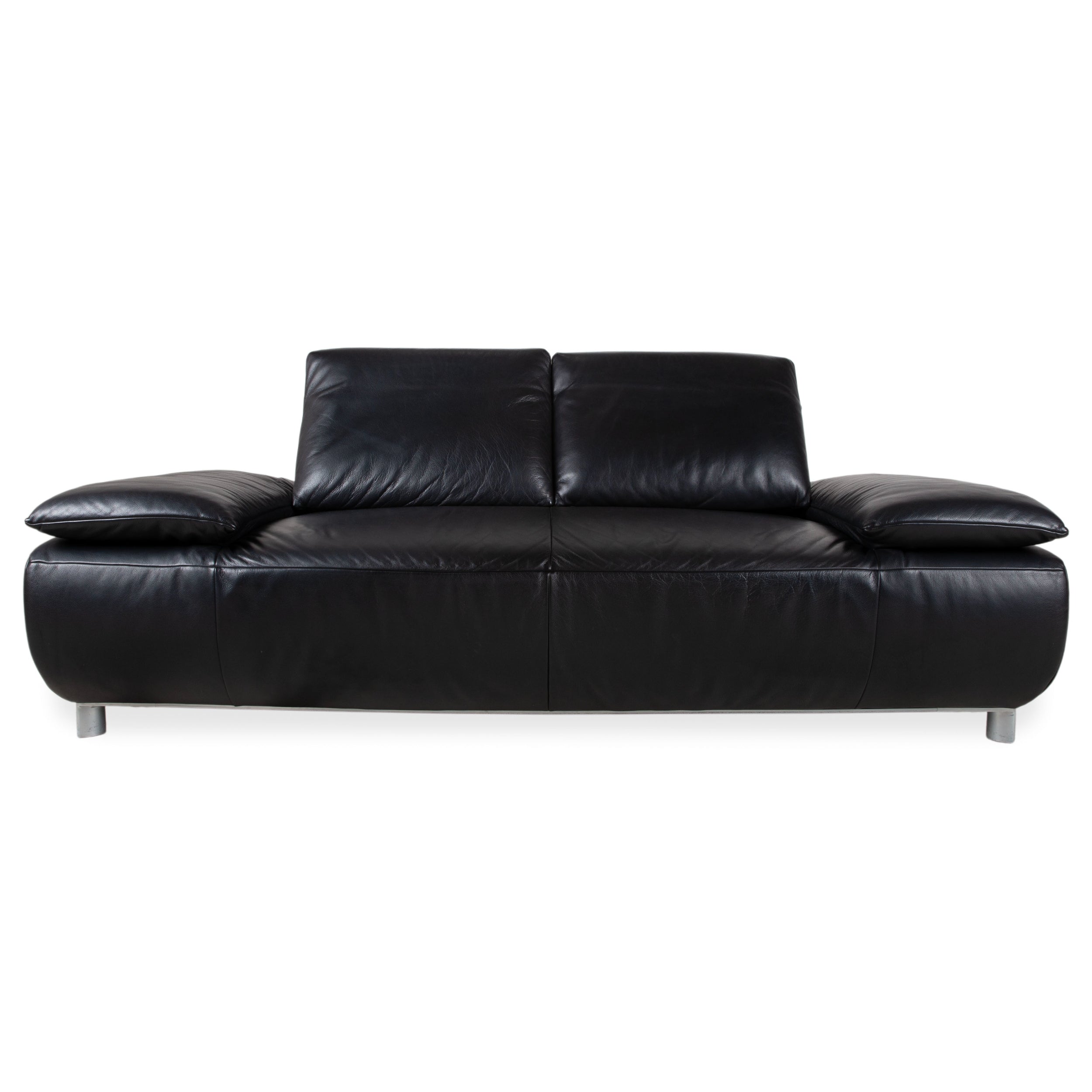 Koinor Volare Zweisitzer Leder Sofa Schwarz Couch manuelle Funktion