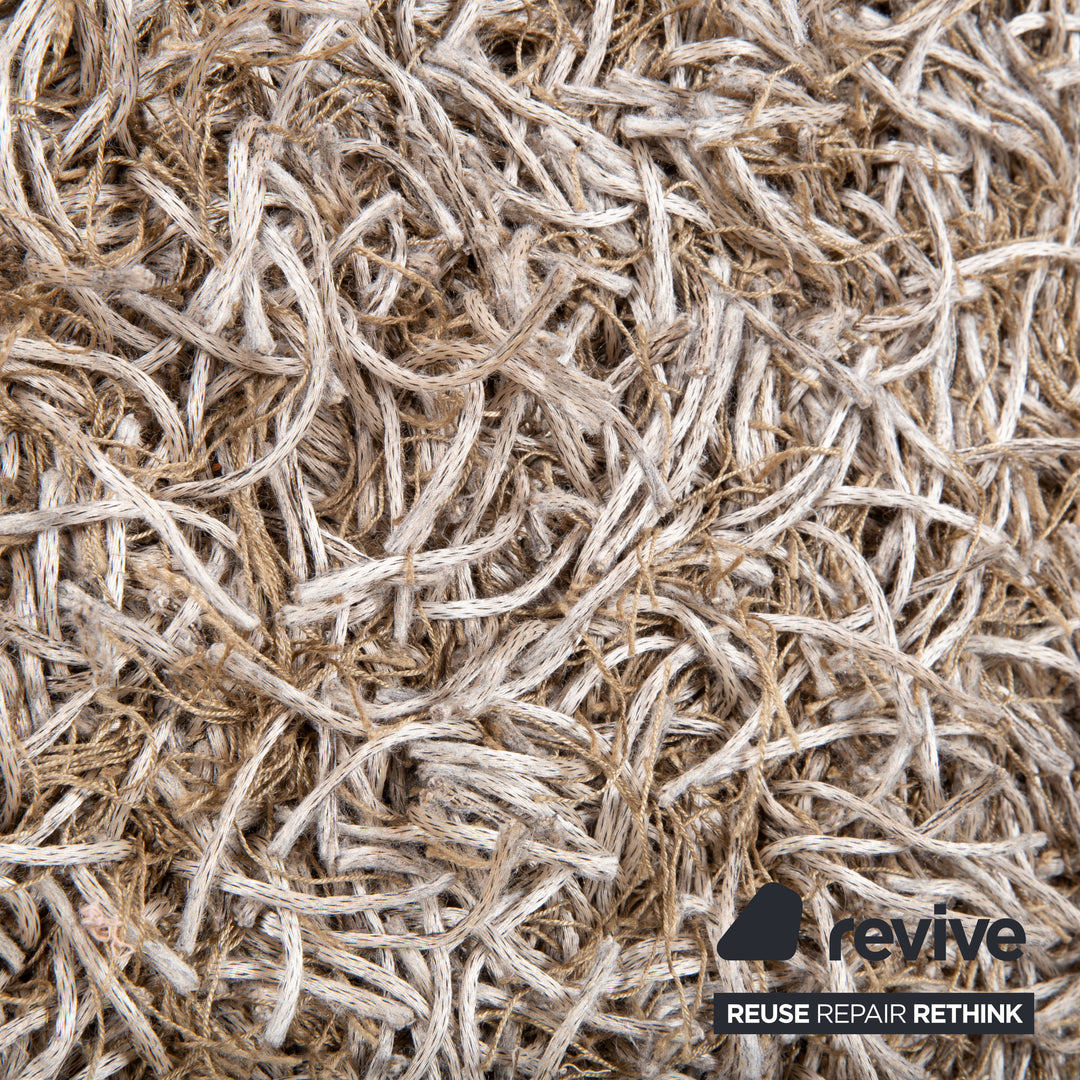 Kymo SG Granite Premium Polyester Teppich Weiß Creme Beige 254 x 254 cm