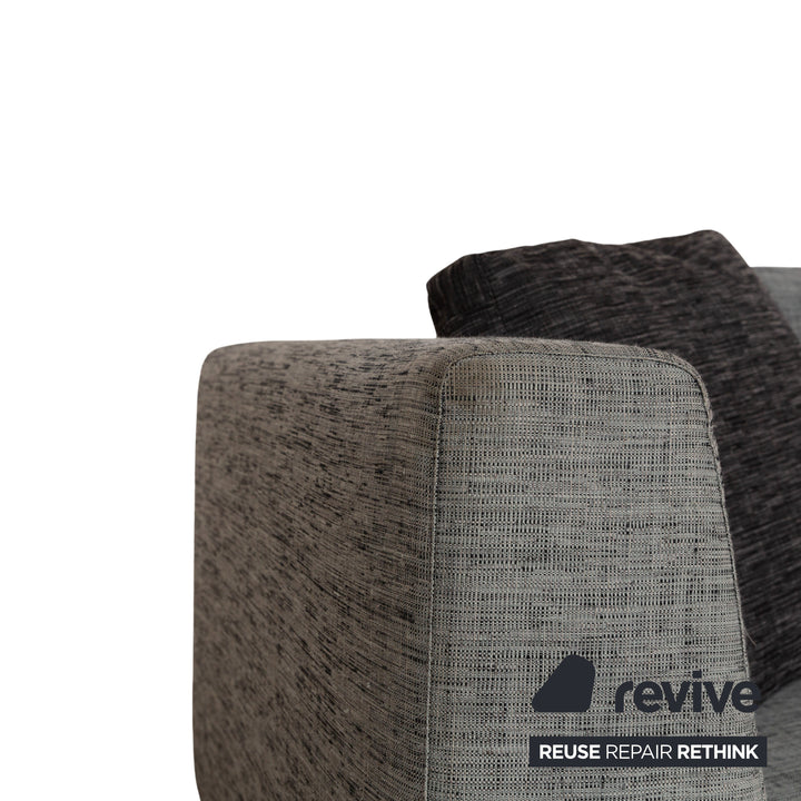 La Nouva Casa Liverpool Ecksofa Sofa Couch Stoff Grau Recamiere Rechts