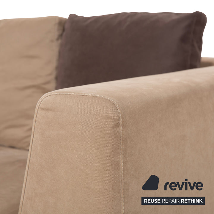 La Nouva Casa Luca Stoff Ecksofa	Beige Sofa Couch
