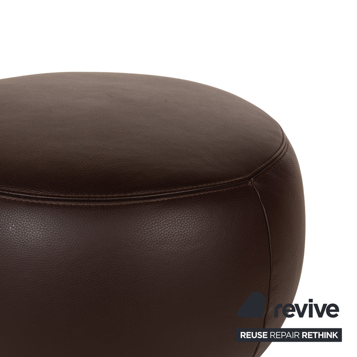 La Nuova Casa States Leder Hocker Braun