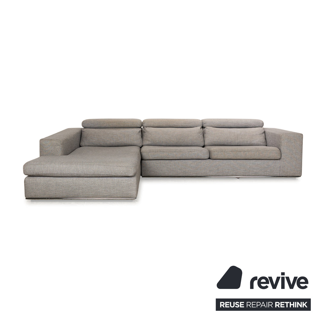 La Nuova Casa Toronto Canapé D'angle En Tissu Recamiere Gauche Gris Canapé Canapé