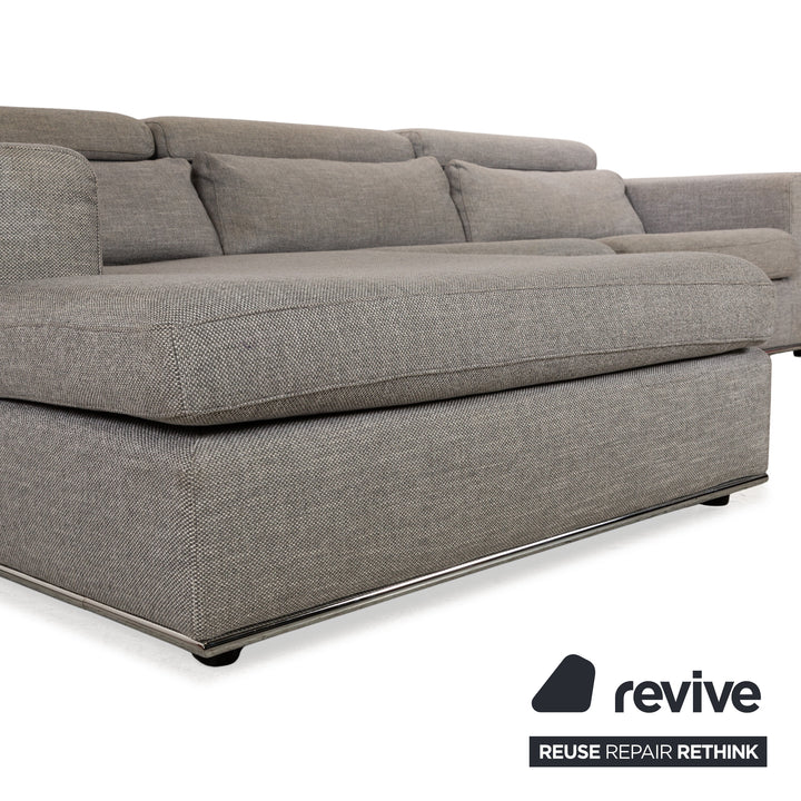 La Nuova Casa Toronto Canapé D'angle En Tissu Recamiere Gauche Gris Canapé Canapé