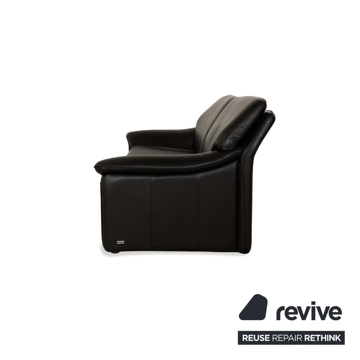 Laauser Atlanta Cuir 1x Canapé 3 places Canapé 2x Fauteuils 1x Tabouret Noir