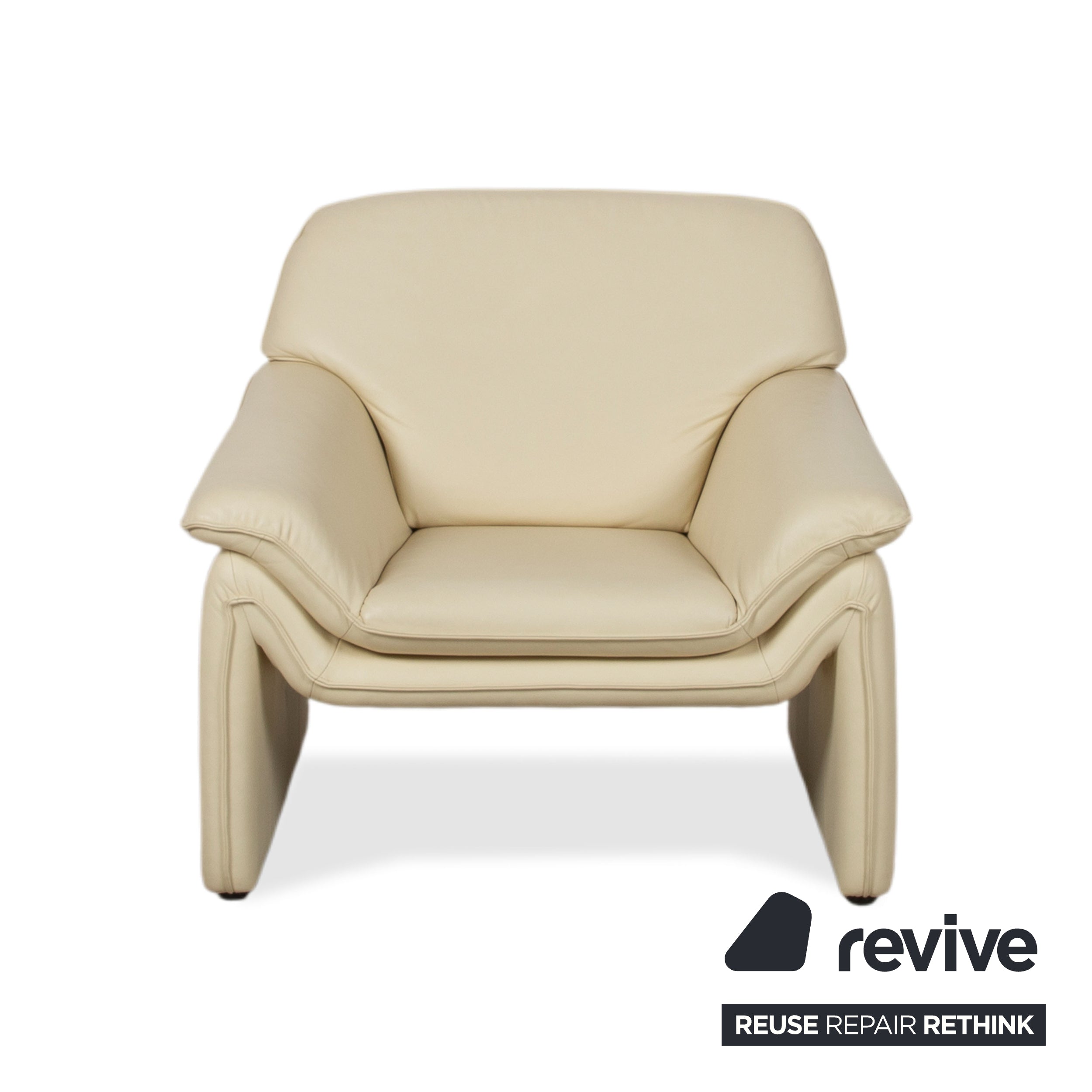 Laauser Atlanta Leder Sessel Beige Creme