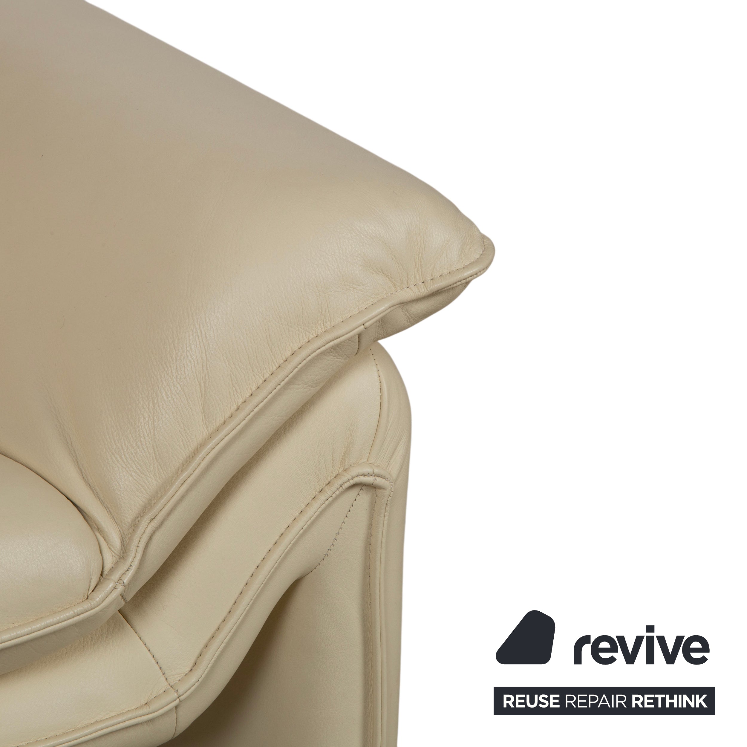 Laauser Atlanta Leder Sessel Beige Creme
