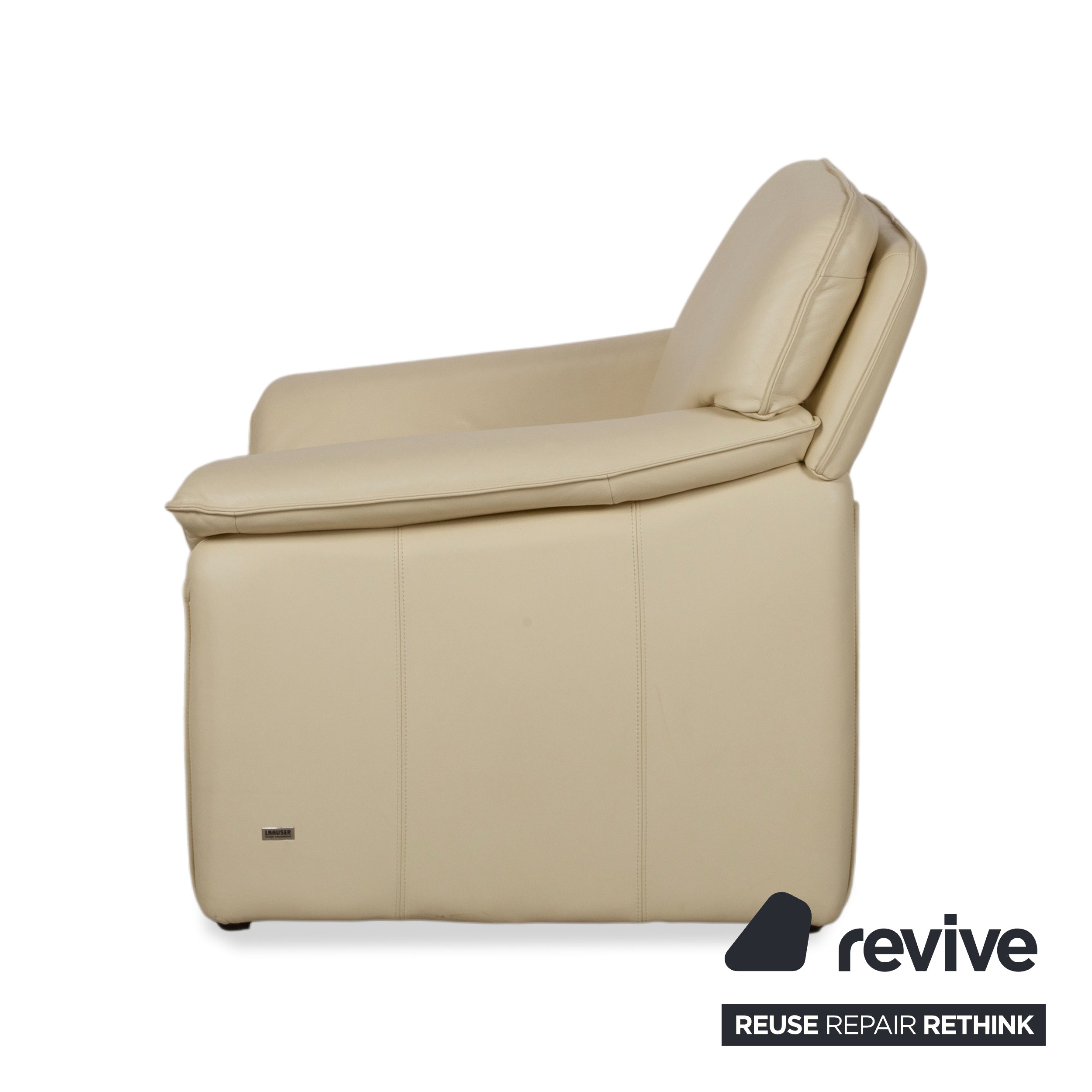 Laauser Atlanta Leder Sessel Beige Creme