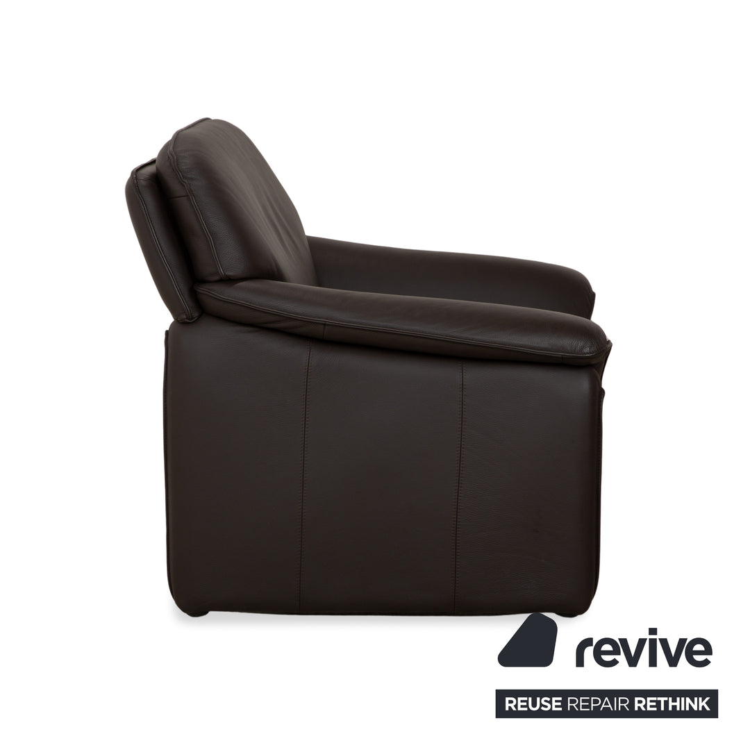 Fauteuil en cuir marron Laurens Atlanta