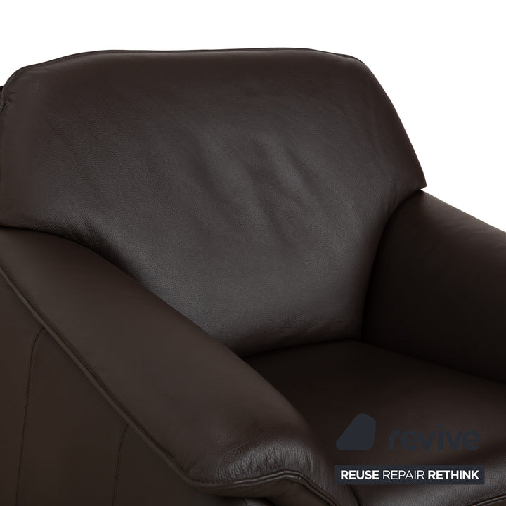 Fauteuil en cuir marron Laurens Atlanta