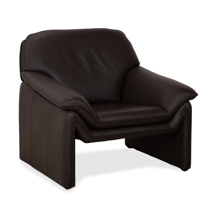Fauteuil en cuir marron Laurens Atlanta
