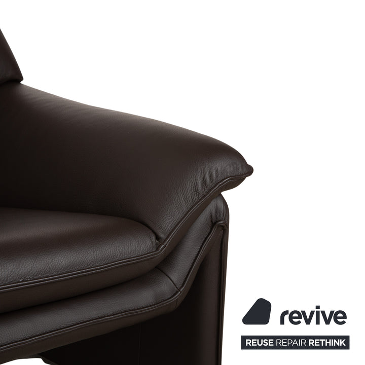 Fauteuil en cuir marron Laurens Atlanta