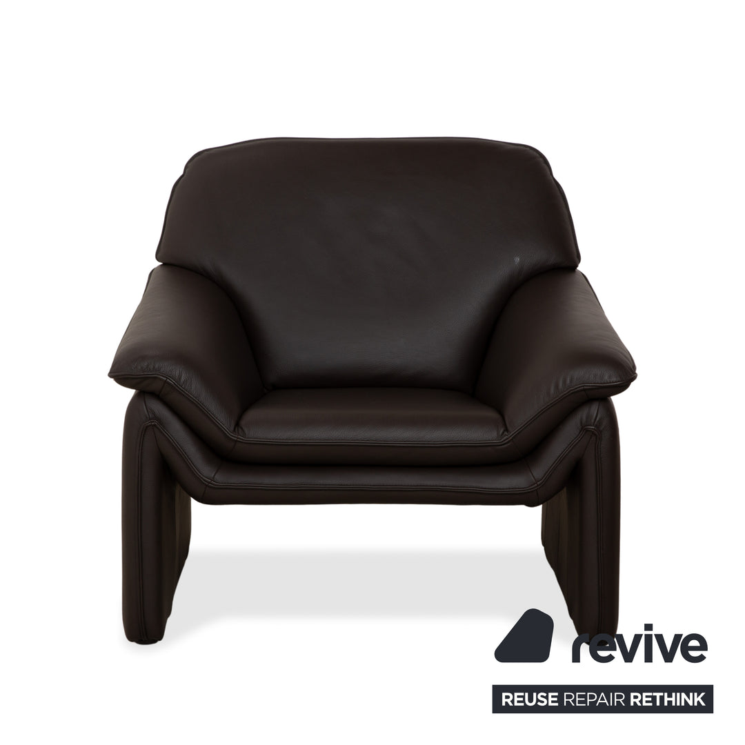 Fauteuil en cuir marron Laurens Atlanta