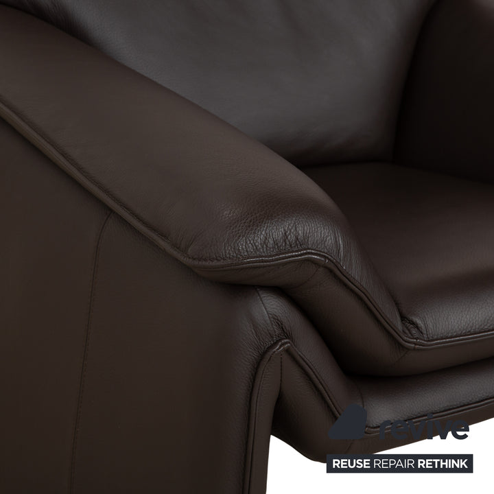 Fauteuil en cuir marron Laurens Atlanta