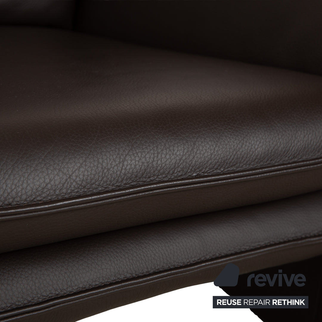Fauteuil en cuir marron Laurens Atlanta
