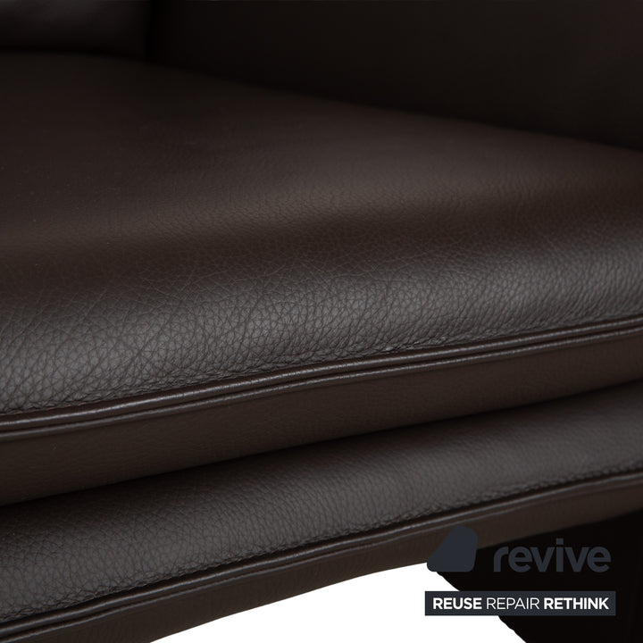 Fauteuil en cuir marron Laurens Atlanta