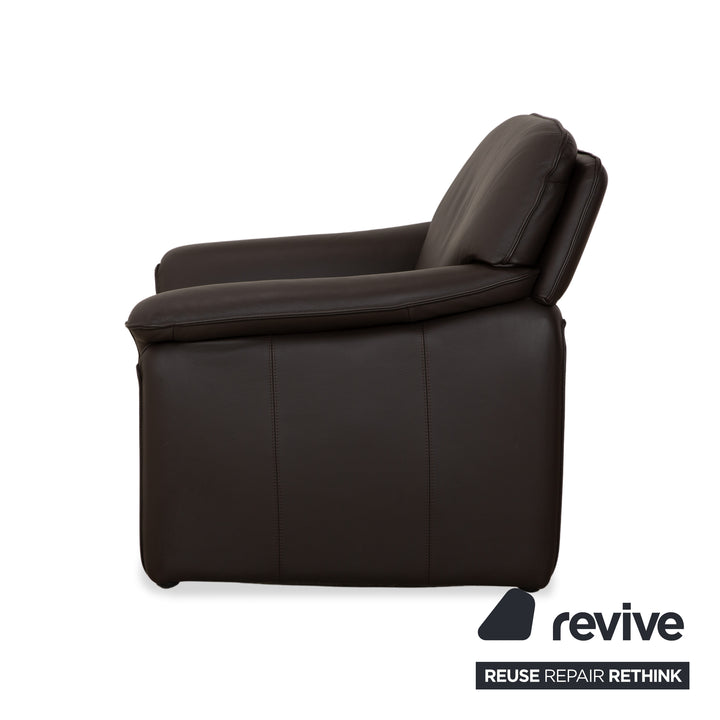 Fauteuil en cuir marron Laurens Atlanta