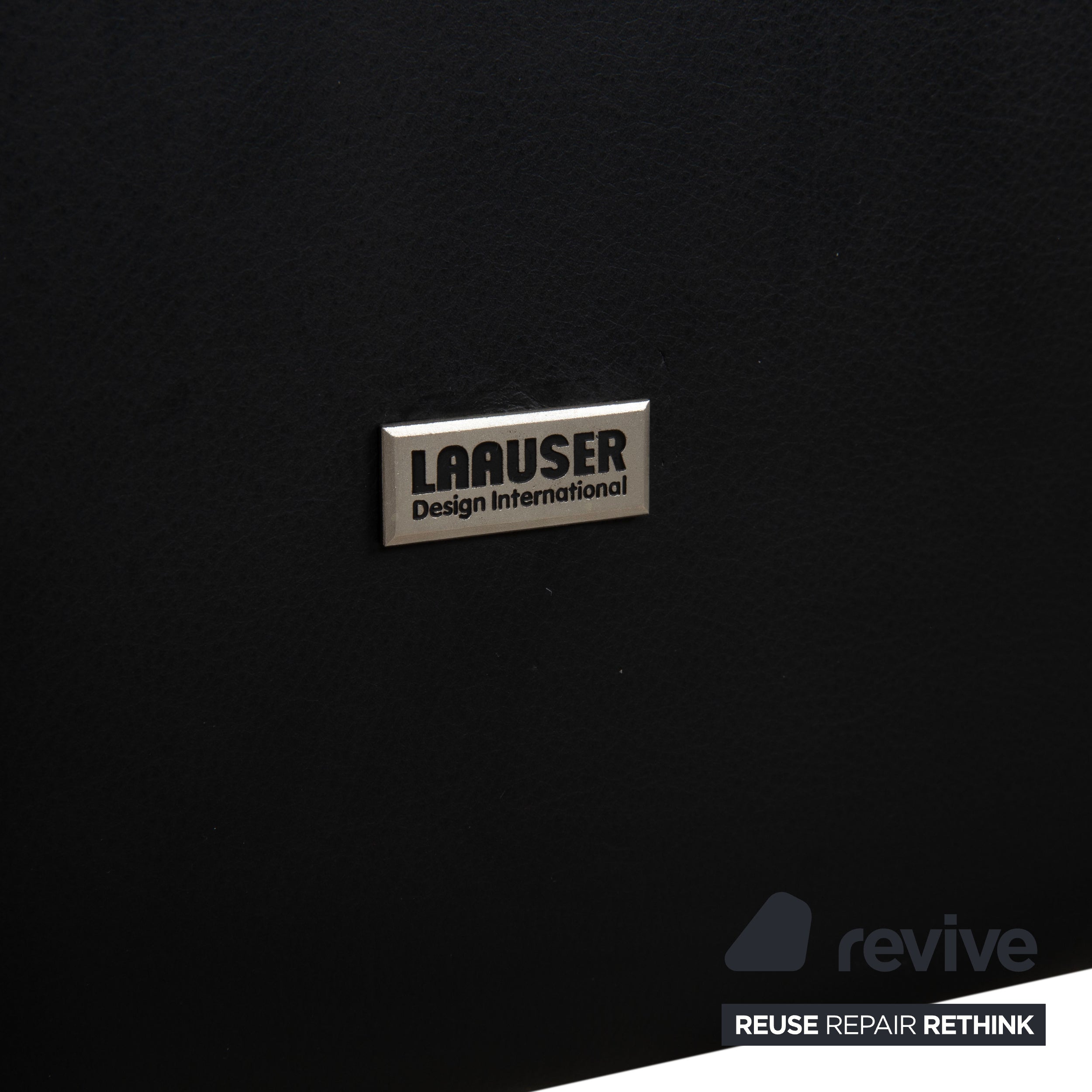 Laauser Atlanta Leder Sessel Schwarz