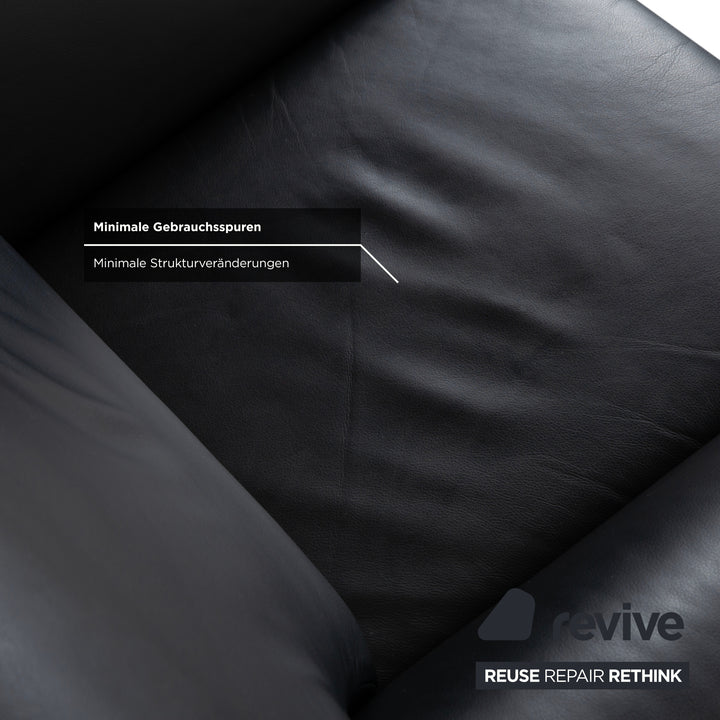 Laauser Atlanta Fauteuil En Cuir Noir