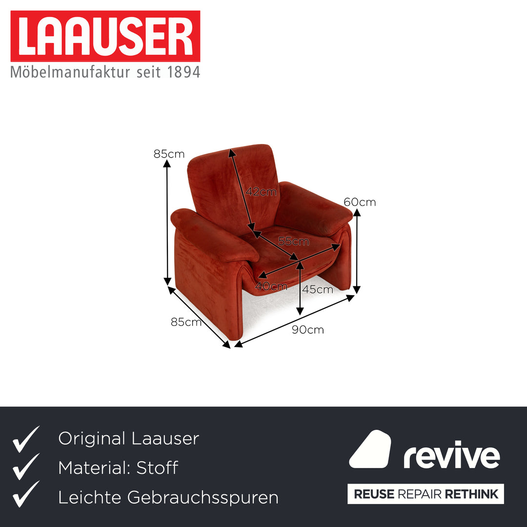Laauser Atlanta Stoff Sessel Rot