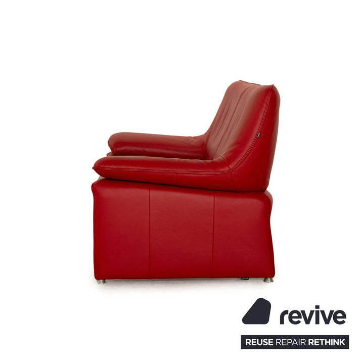 Laauser Flair Leder Zweisitzer Rot Sofa Couch