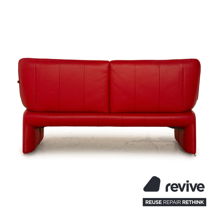 Laauser Flair Leder Zweisitzer Rot Sofa Couch