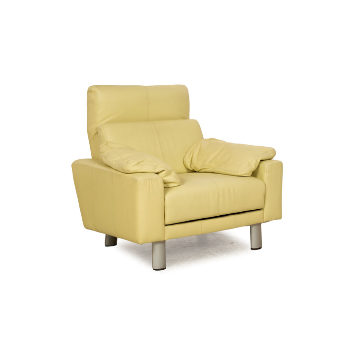 Fauteuil en cuir Laauser vert fonction relaxation manuelle