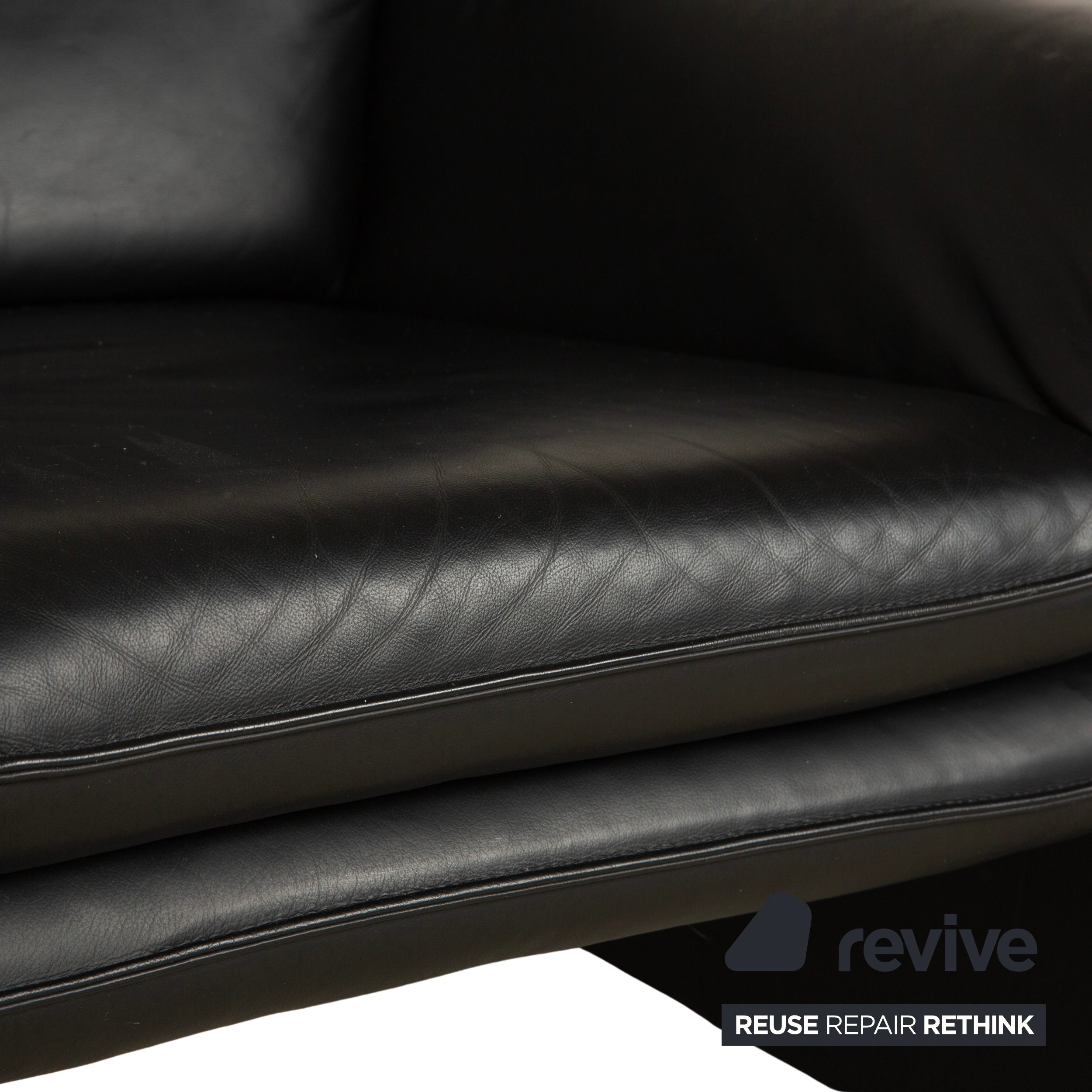 Laauser Leder Sessel Schwarz