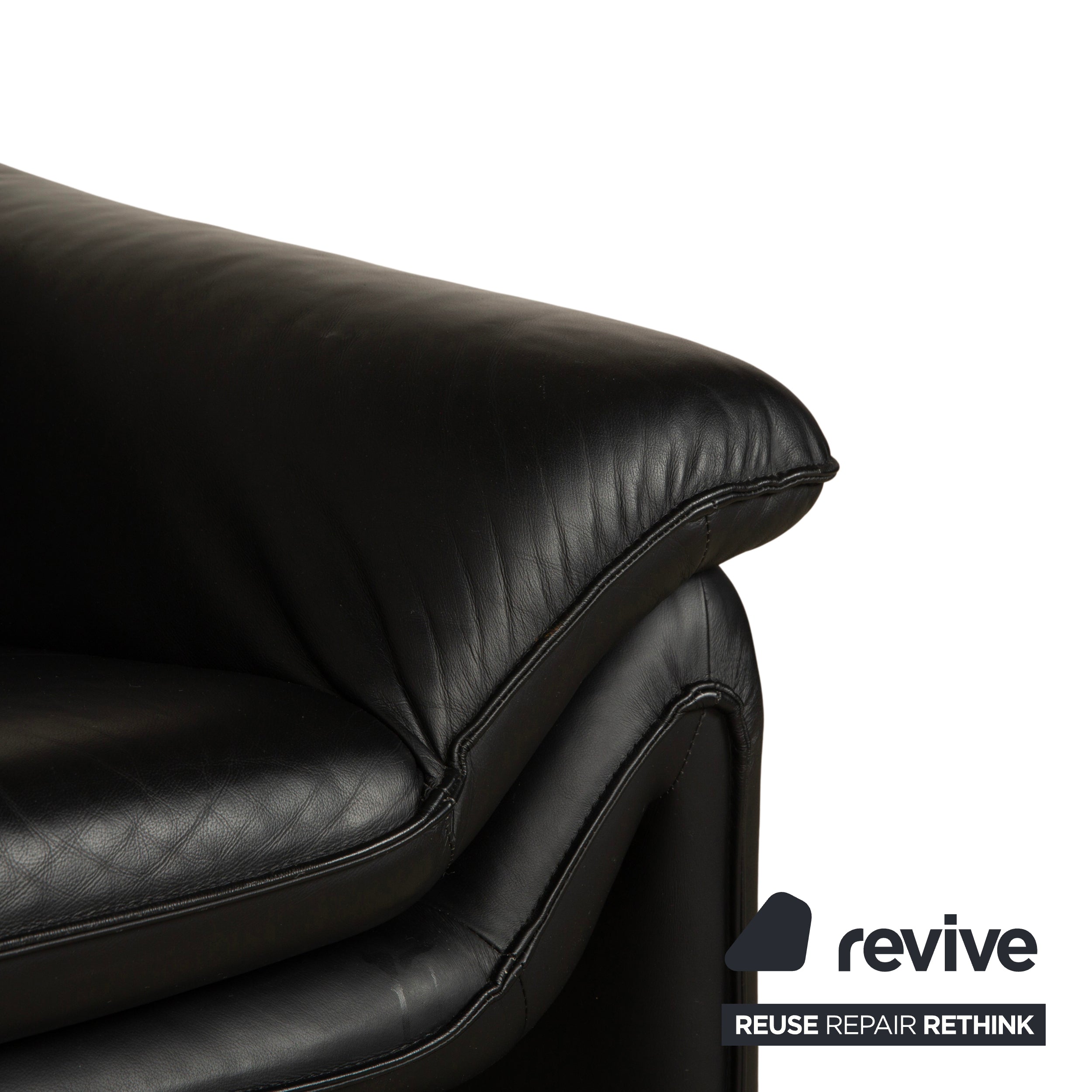 Laauser Leder Sessel Schwarz