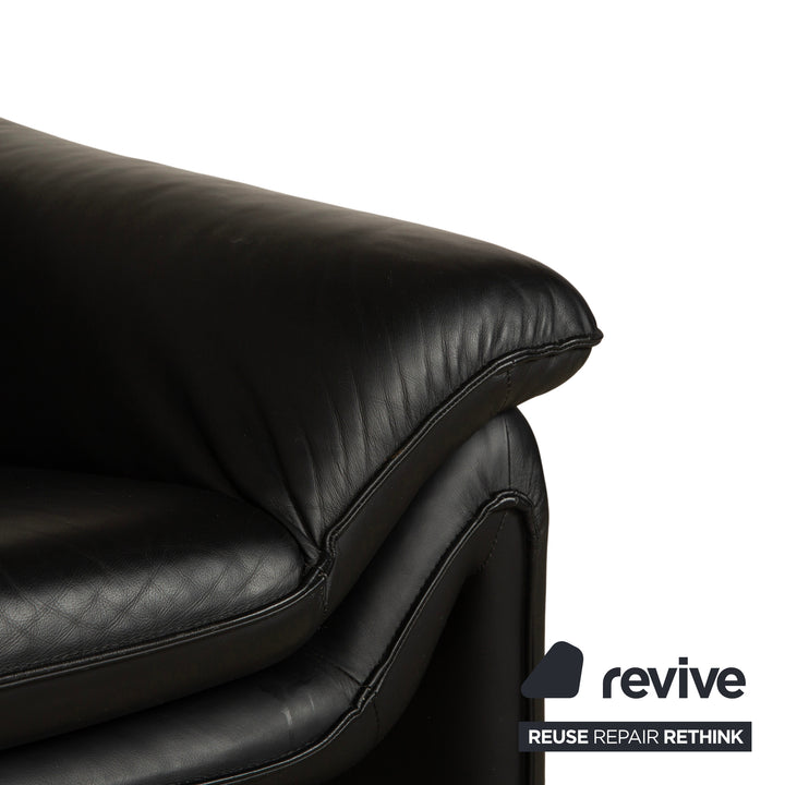 Laauser Leather Armchair Black
