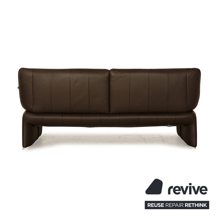 Laauser Plus Leder Dreisitzer Dunkelbraun Sofa Couch