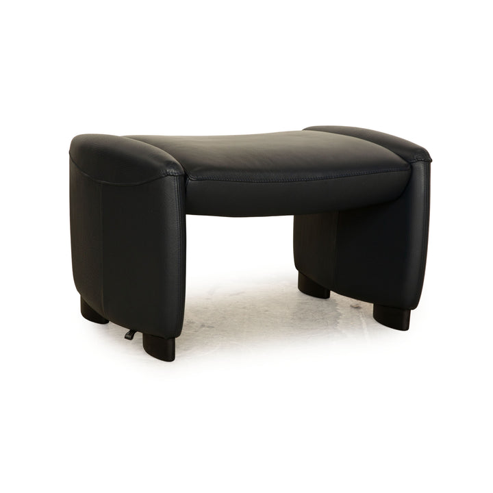 Tabouret en cuir Leolux Bora Bleu Bleu foncé