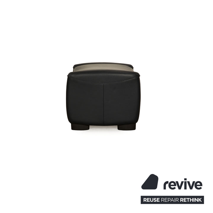 Tabouret en cuir Leolux Bora Bleu Bleu foncé
