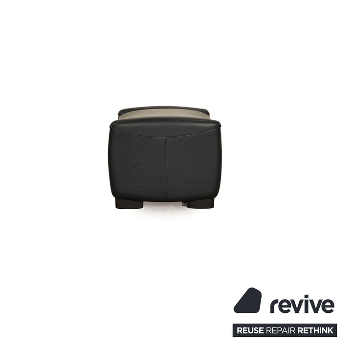 Tabouret en cuir Leolux Bora Bleu Bleu foncé