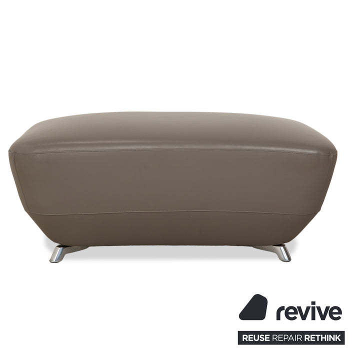 Tabouret en cuir Leolux Daja gris