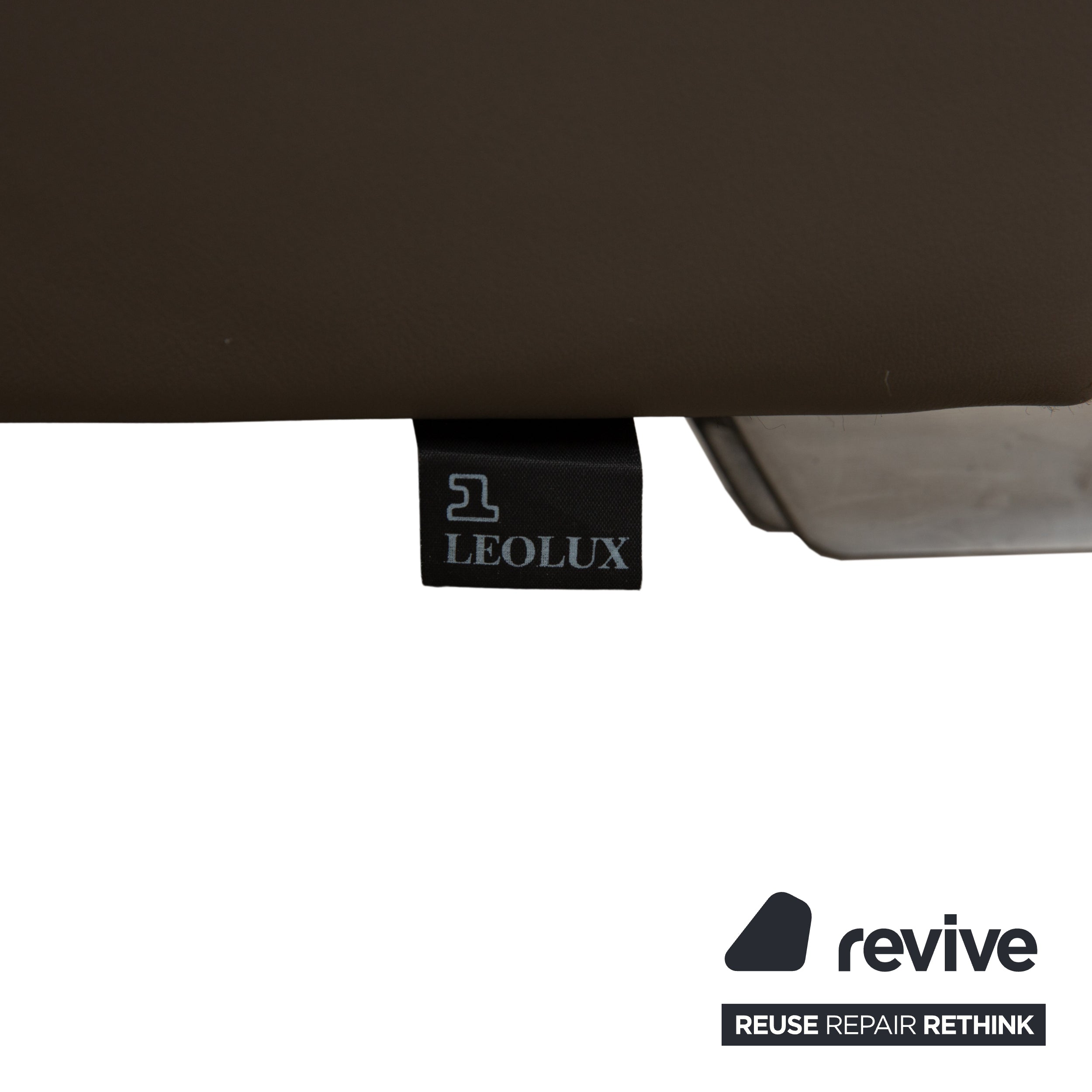 Leolux Daja Fabric Three-Seater Grey Leather Sofa Couch