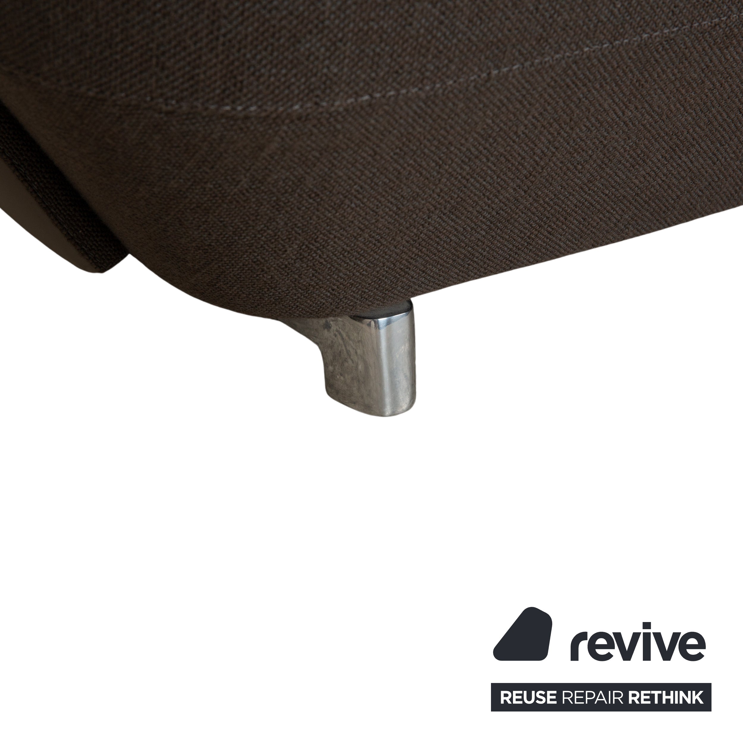 Leolux Daja Fabric Three-Seater Grey Leather Sofa Couch