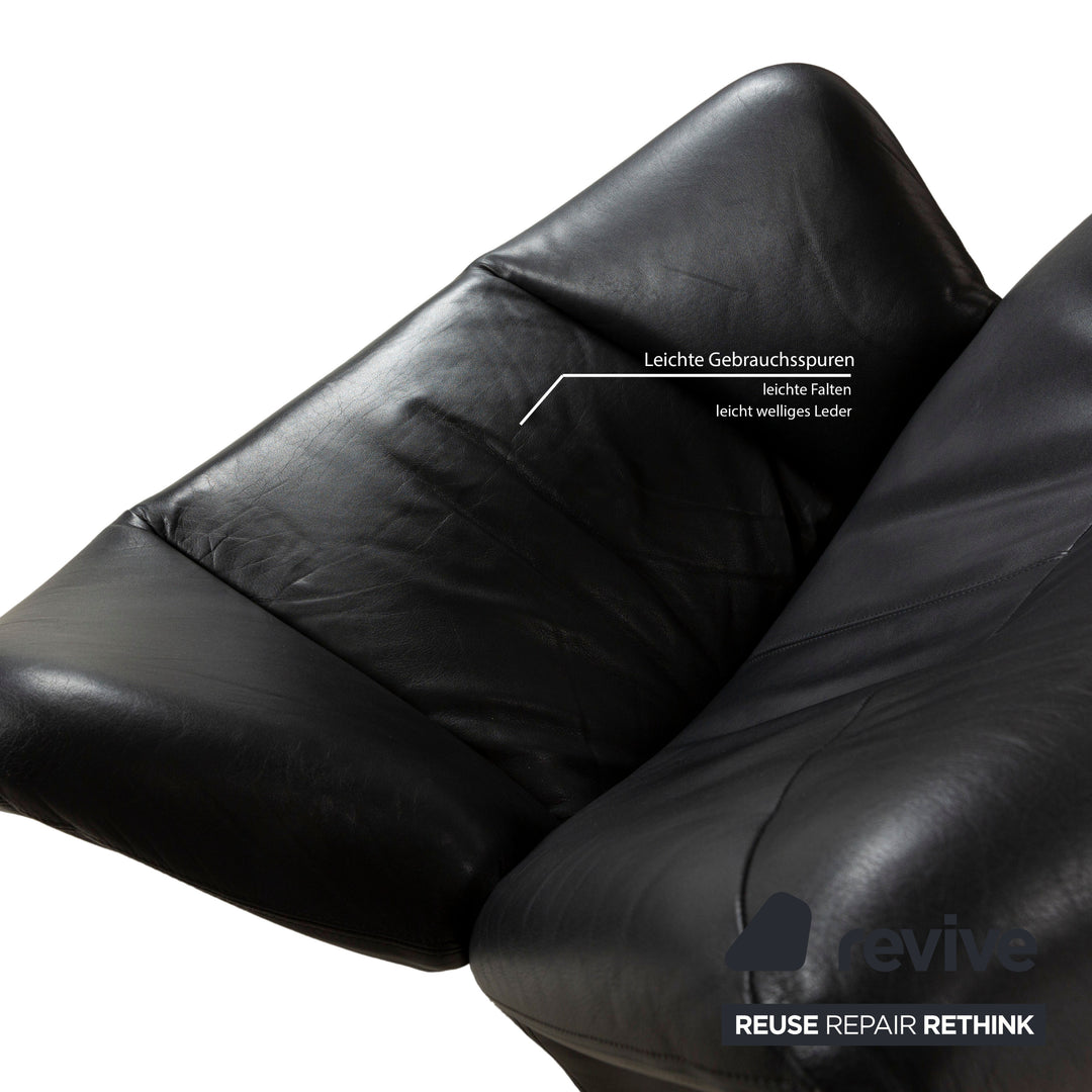 Leolux Echnaton Leder Sessel Schwarz