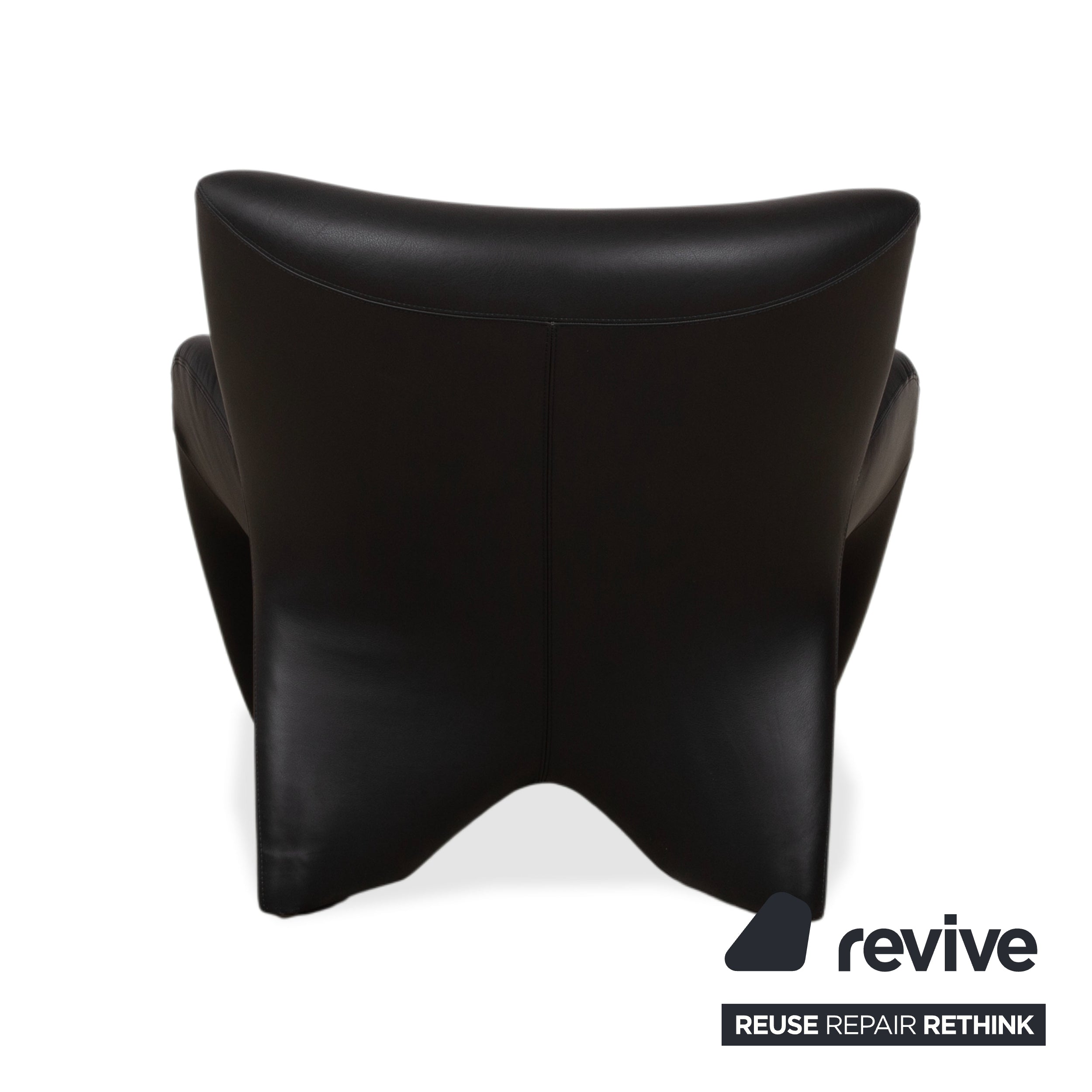 Leolux Echnaton Leather Armchair Black