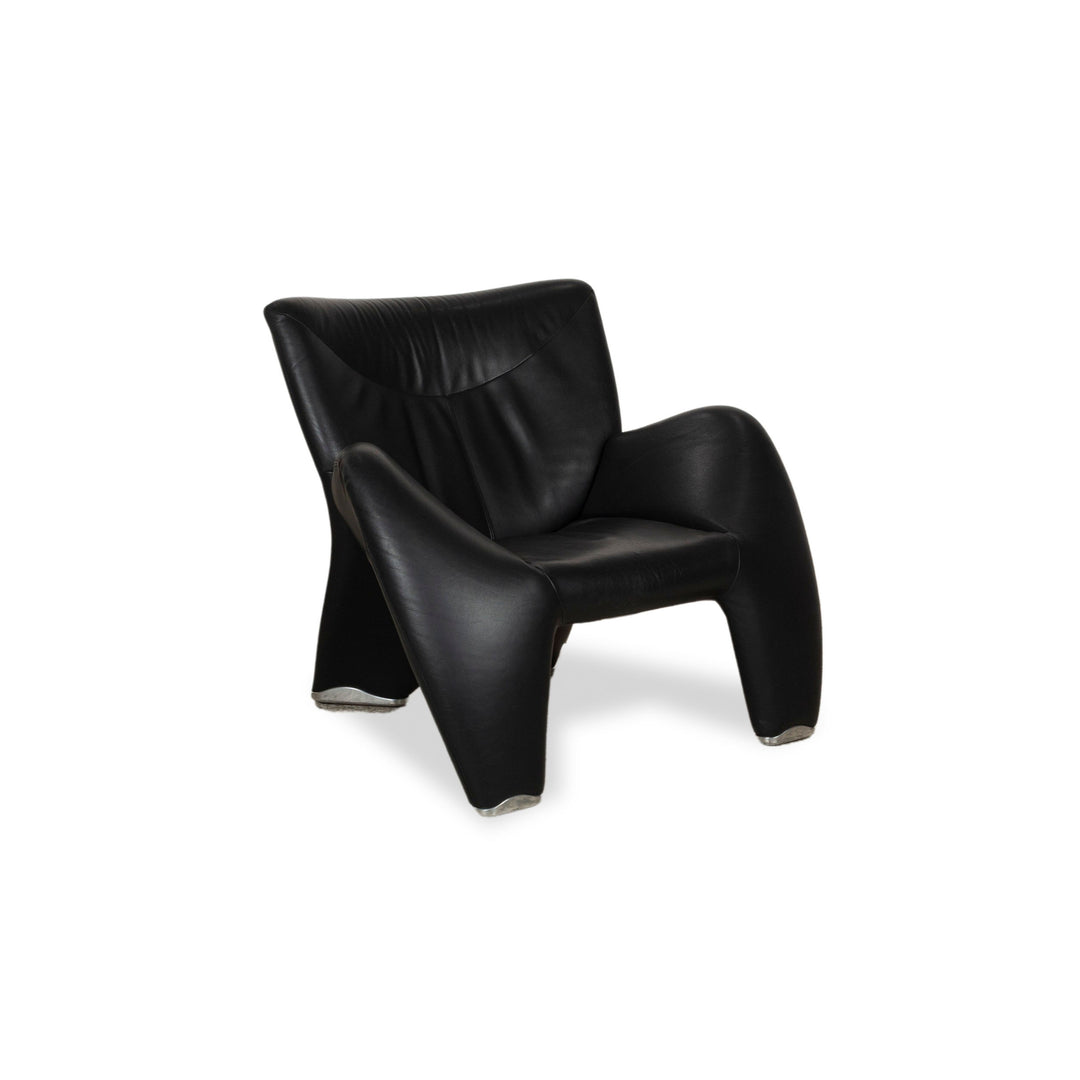Leolux Echnaton Leder Sessel Schwarz