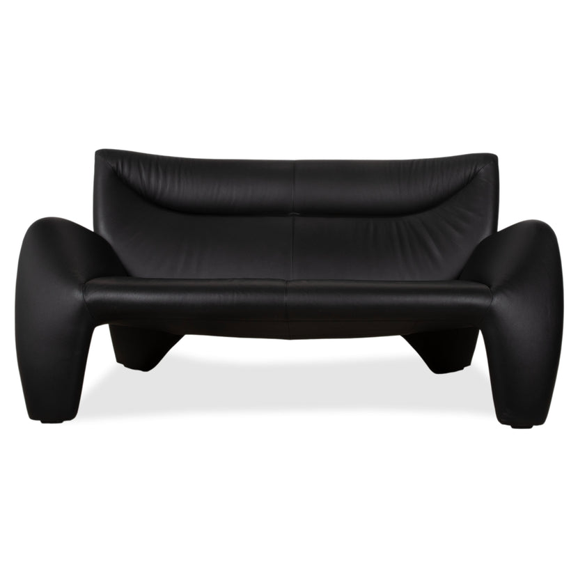 Leolux Echnaton Leather Two-Seater Black