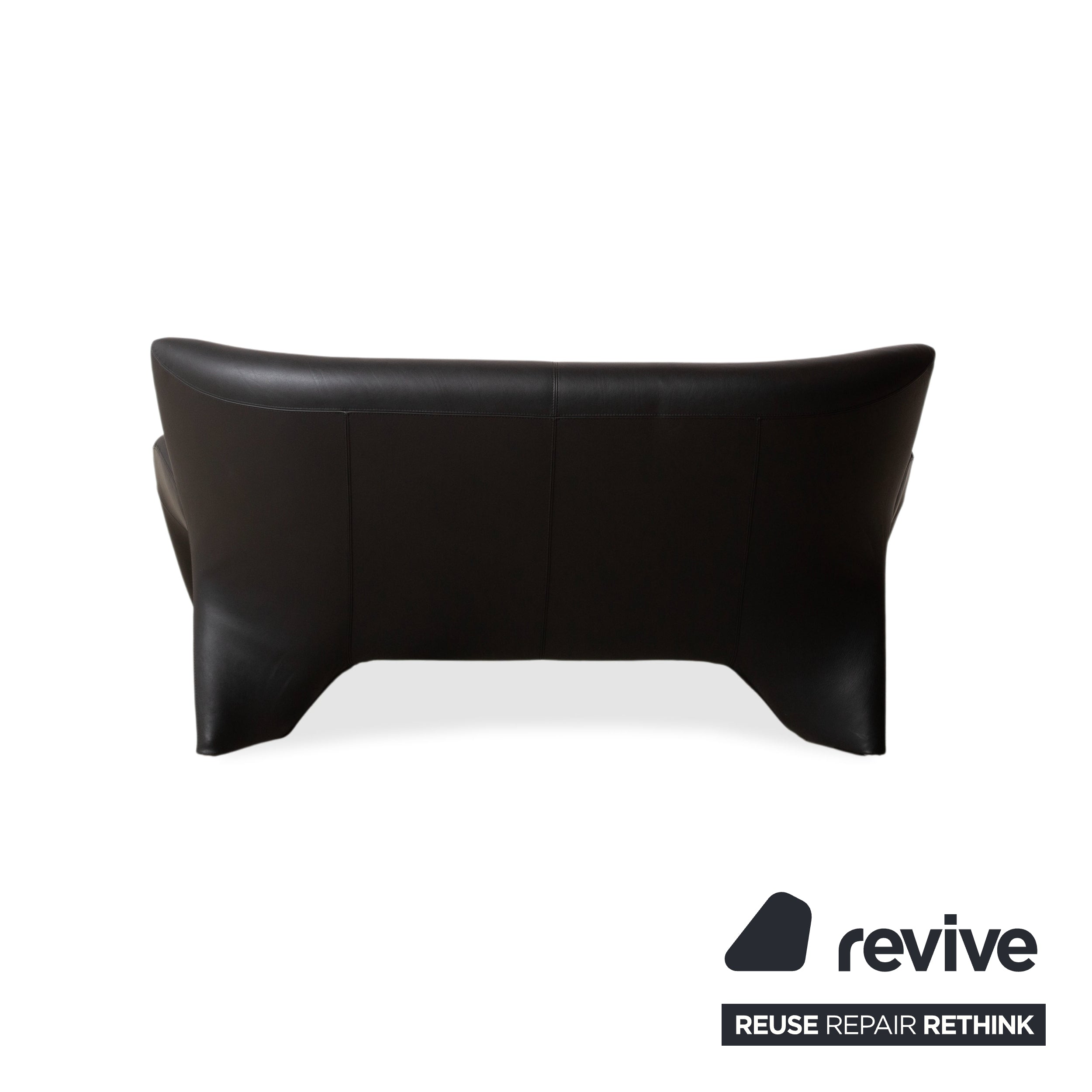 Leolux Echnaton Leather Two-Seater Black
