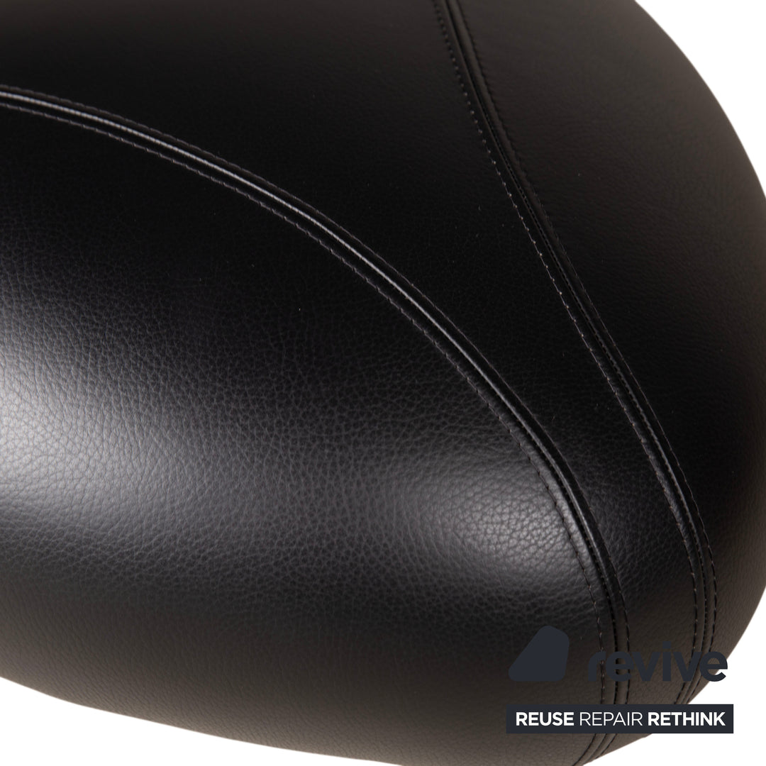 Leolux Leder Hocker Schwarz