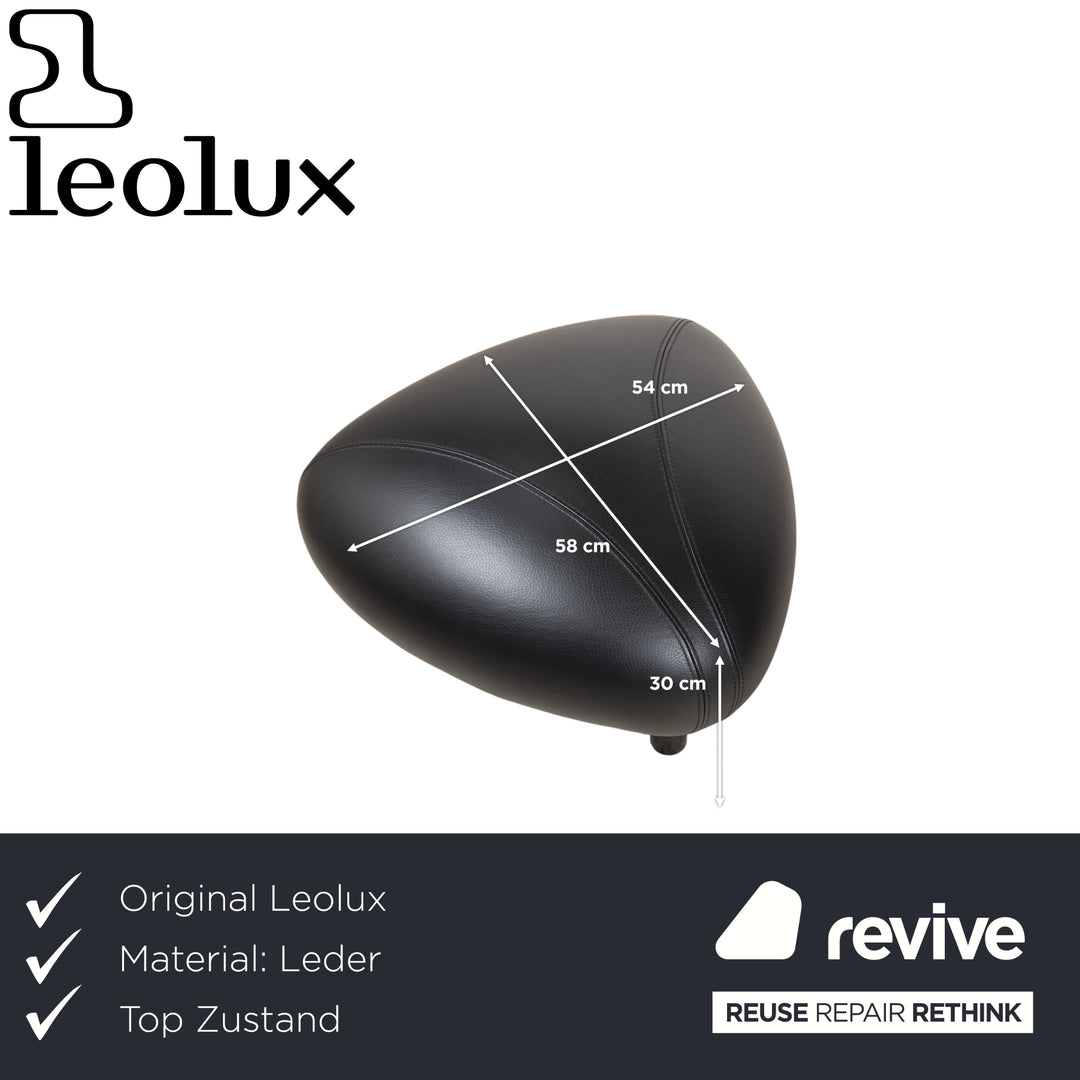 Leolux Leder Hocker Schwarz