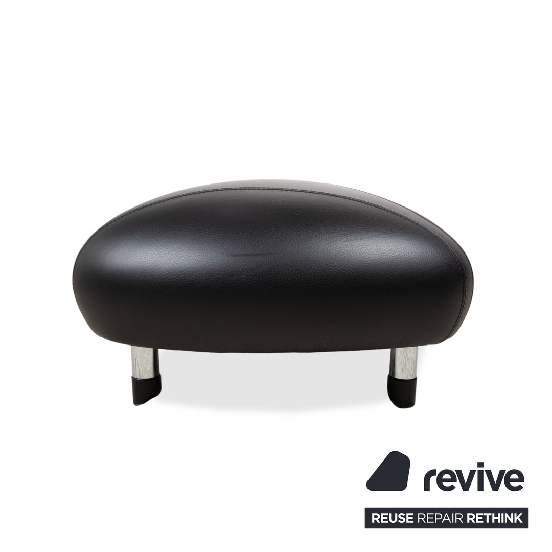 Leolux Leder Hocker Schwarz