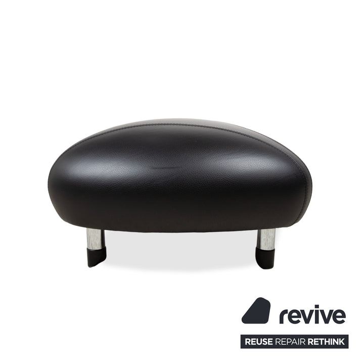 Leolux Leder Hocker Schwarz