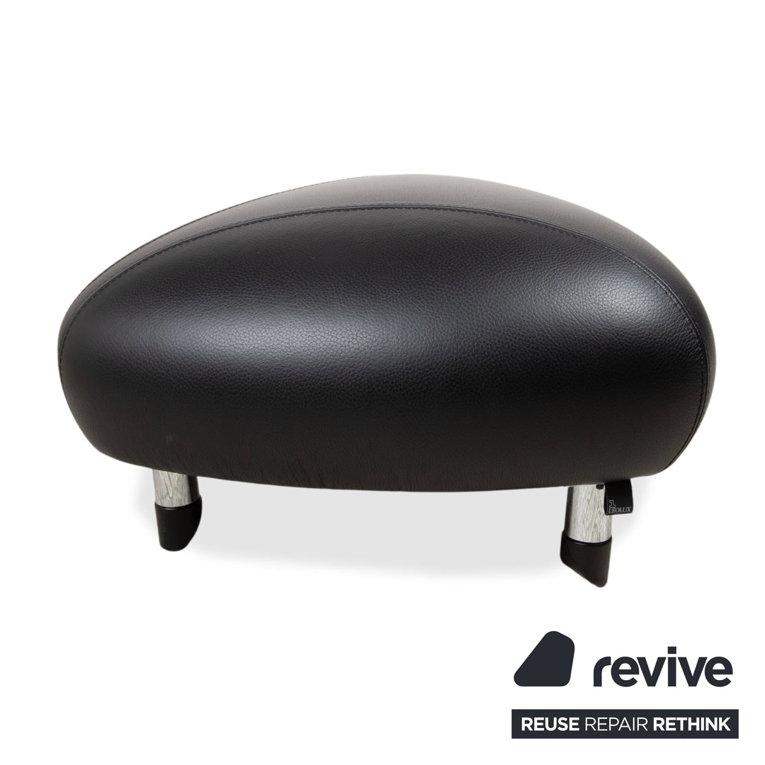 Leolux Leder Hocker Schwarz